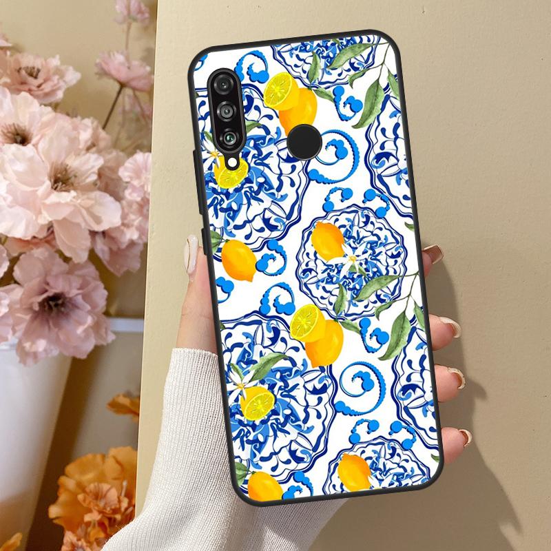 Средиземноморский Лимон Для Huawei Nova 12i 8i 11i 12s 9 10 SE Y60 Y70 Y90 Y72 Y73 Y61 Y91 P60 Pro P30 P40 Lite Чехол