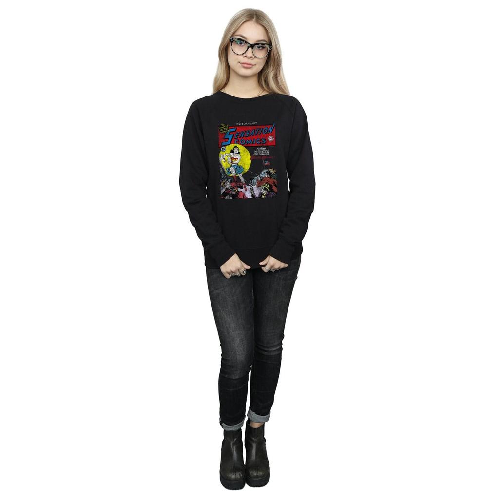 DC Comics Womens/Ladies Wonder Woman Sensation Comics Issue 1 Cover Sweatshirt