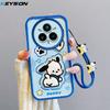 KEYSION Shockproof Case for Realme 14 Pro 5G with Lanyard Soft Silicone Cute 3D Cartoon Doll Phone Cover for OPPO Realme 14 Pro+ 5G