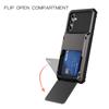 For Samsung Galaxy A35 5G Case Card Holder PC+TPU Hybrid Protective Cover