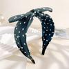 Boho Dots Wide Hair Bands for Women Girls Vintage Beach Bowknot Ear Bows Korean Soft Turbans Headbands Accessories Wholesale