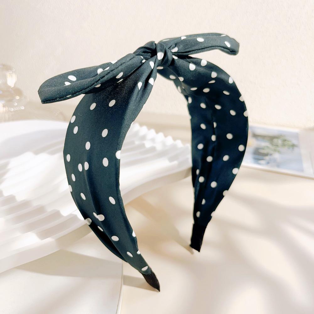 Boho Dots Wide Hair Bands for Women Girls Vintage Beach Bowknot Ear Bows Korean Soft Turbans Headbands Accessories Wholesale