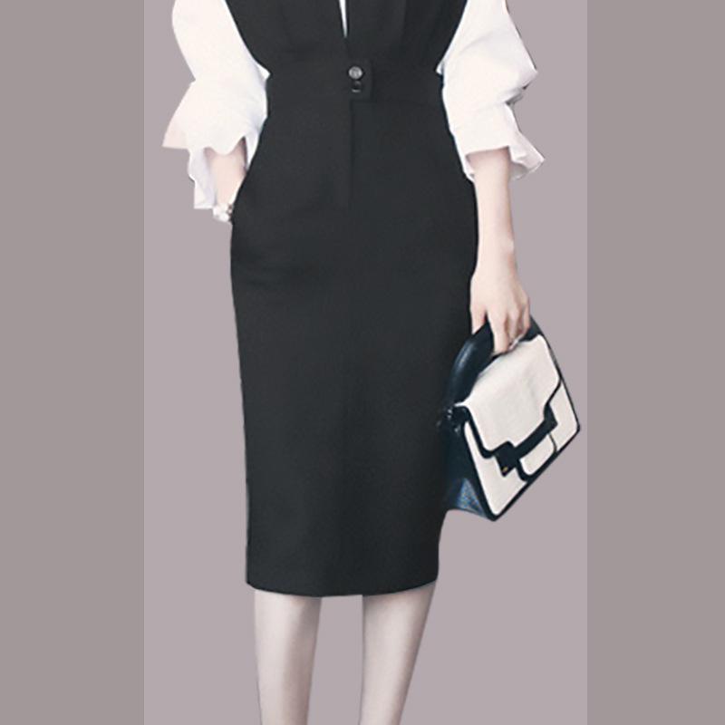 2023 Versatile High-Waisted Professional OL Shirt Set - Slimming Two-Piece