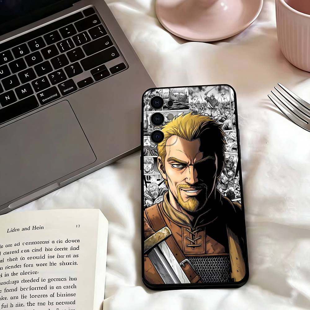 Anime Vinland-d Saga Askeladd Phone Case For Samsung S25,S24,S21,S22,S23,S30,Ultra,S20,Plus,Fe,Lite,Note,10,Black Cover
