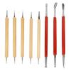 8 шт. DIY Handmade Leather Craft Stylus Tool Spoon Double Head Point Drill Pen Kit Set
