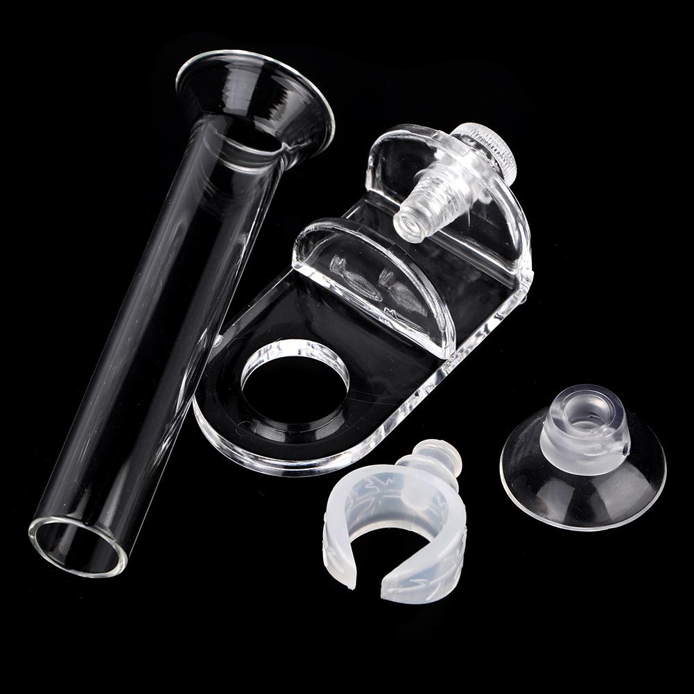 Fish Tank Feeding Shrimp Feeder Tube 88mm with Fixing Bracket for Aquarium
