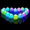 Lights Led Fake Candle Light Christmas Colored Decorative Candles 6Pcs Wedding Battery Powered Flameless Birthday Party Tea Cup