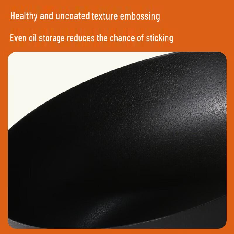 COOKER KING 28cm Nitrided Iron Flat-Bottom Wok
