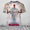 Мужская футболка Marvel Deadpool с 3D-печатью в стиле Харадзюку, персонализированный принт, летняя, с коротким рукавом, свободная и дышащая