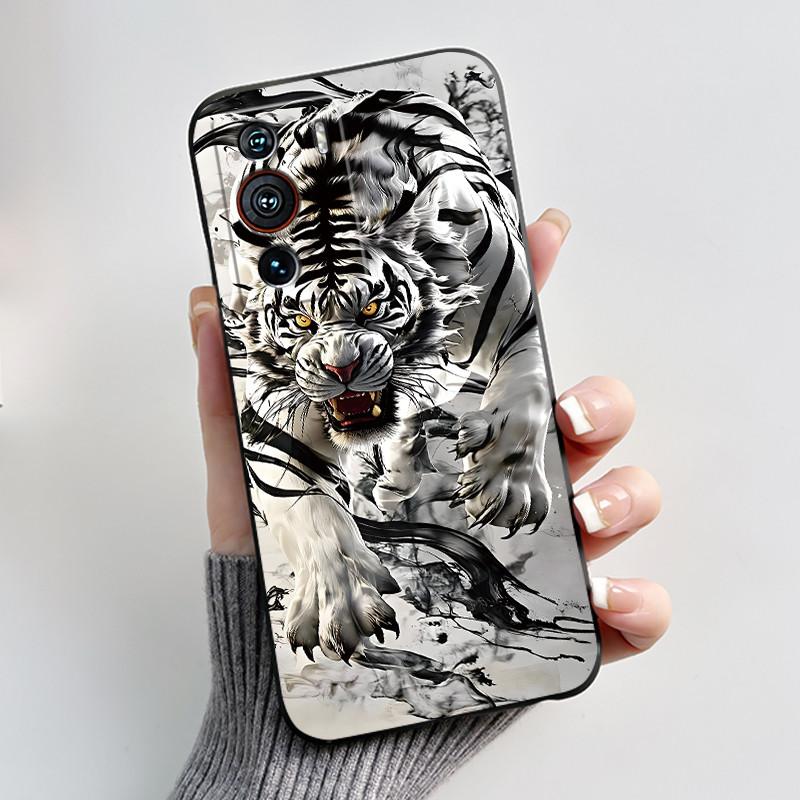 Чехол для ZTE Nubia Z40 Pro NX701J Милое Сердце Кролик Черный Мягкий ТПУ Силикон Ударопрочный Задний Чехол для Телефона Nubia Z40Pro 5G