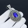Blue Sapphire Pendant Handmade Jewelry 925 Sterling Silver Necklace Blue Sapphire Gemstone Jewelry Pendant Gift For Him For New Year