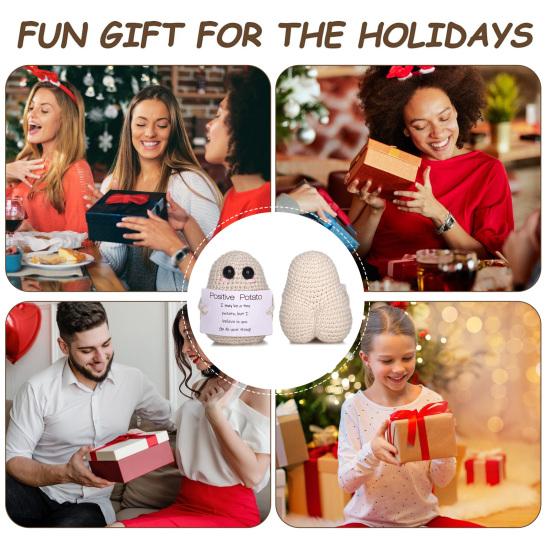 Картофельная кукла Милая кукла ручной работы, связанная крючком Кукла для эмоциональной поддержки, приносящая позитив Украшение для дома, для стола