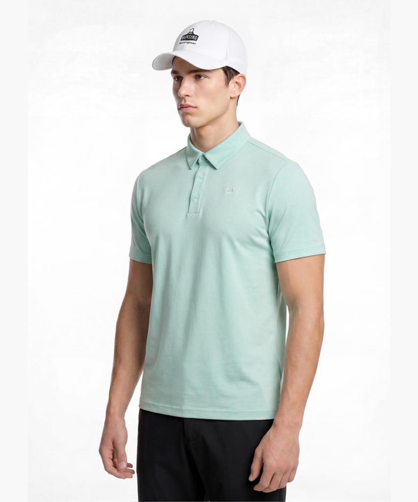 Meonsingweeo Men'S Cooling Melange Short Sleeve T-Shirt Mint Mr221Mts51