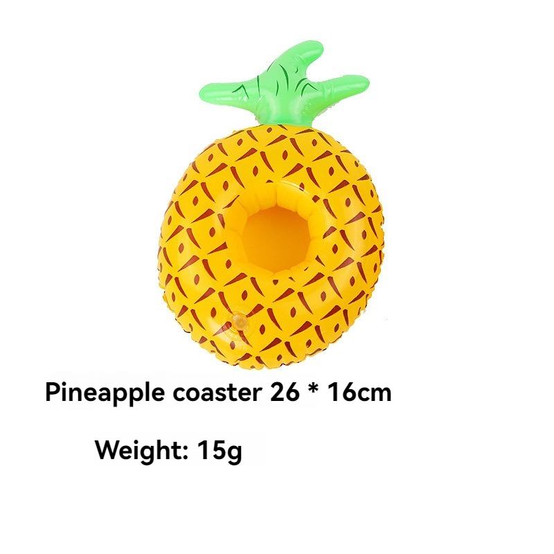 Надувной фламинго пончик лимон арбуз ананас краб сердечко подставка для стакана надувной водный костер