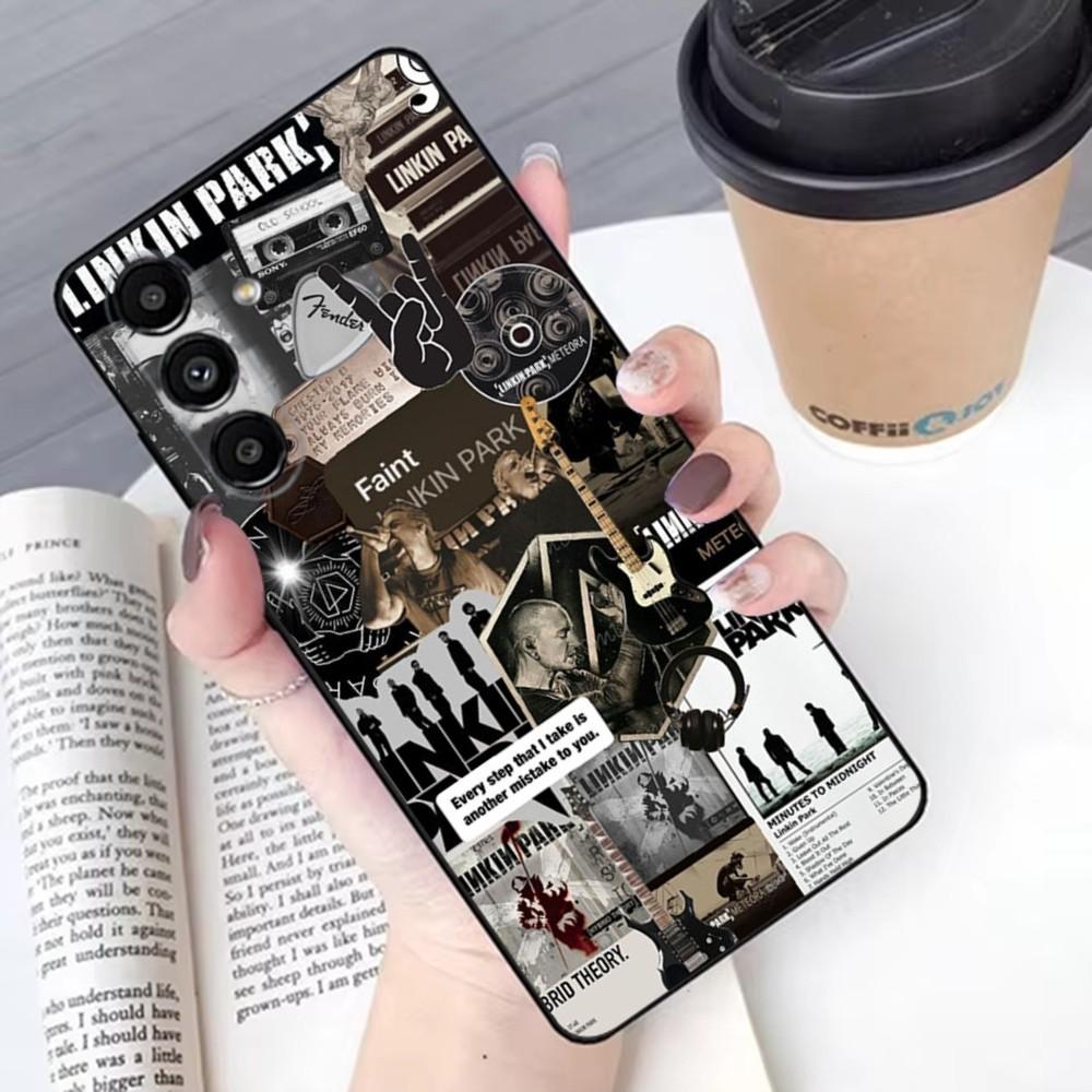 Band L-LinkinS Cool P-Park Phone Case For Samsung S24,23,22,30,21,10,9,Ultra,Plus,Lite,FE,Soft Silicone Black Cover