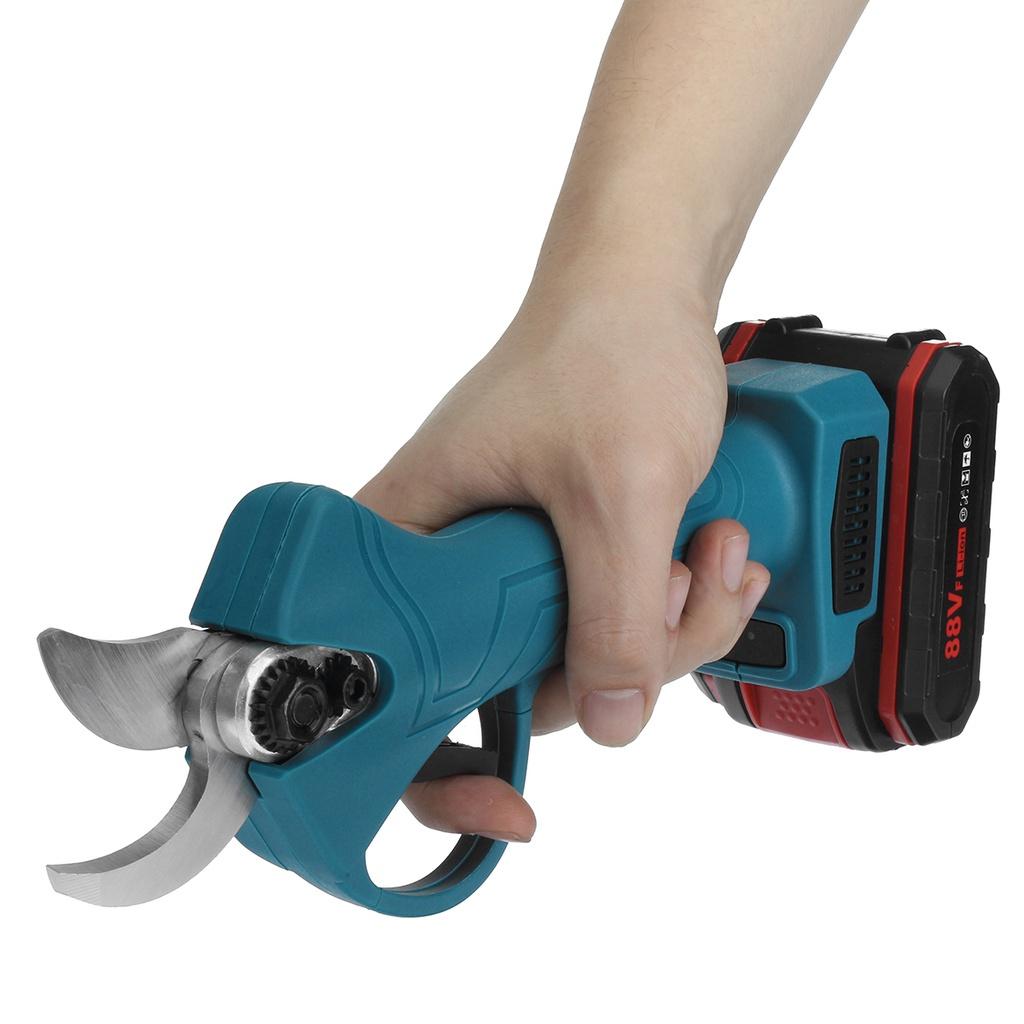 88VF Professional Cordless Electric Pruning Shear 2.0Ah Lithium Battery Garden Pruner Scissors Tree Branch Pruner Rechargeable Power Tool