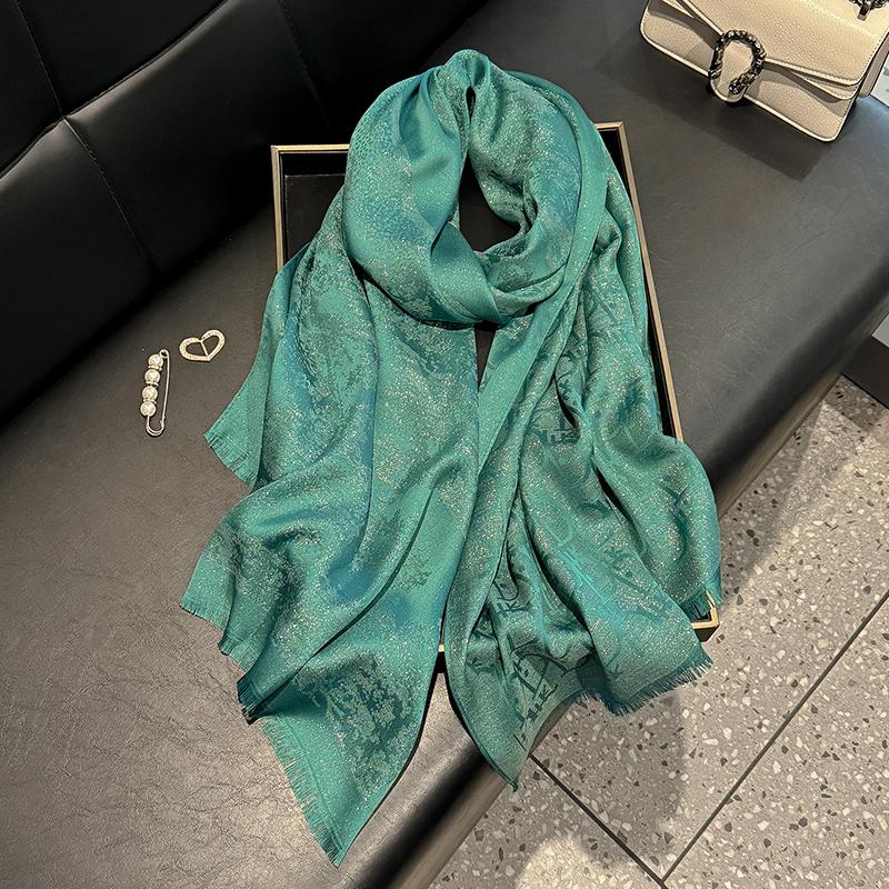 Элегантный женский платок-хиджаб с принтом из хлопка тенсел, длинный шарф, защита от солнца для четырех сезонов, шелковый шарф для украшения, шаль, обертывание, головной платок