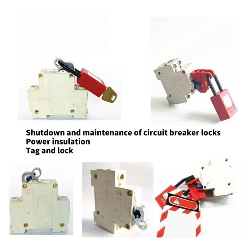 Pack Of 3 Aluminum Circuit Breakers Lockout Device 8mm Apertures Upgrades for Miniature Breakers & Electrical Isolators