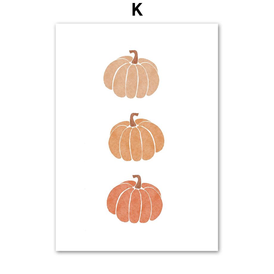 Осенние полевые постеры с бабочкой и тыквой, настенная живопись на холсте, постеры на скандинавскую тему и принты, фотографии для гостиной, домашний декор