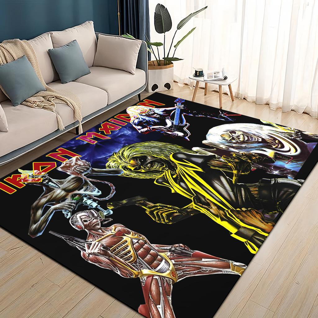 3D I-RON M-Maidens Meital Band Ковер Коврик для Гостиной Спальни Дома Украшение Дивана, Детский Игровой Нескользящий Напольный Коврик