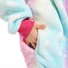 Kids Fashion Lovely Home Casual Sleepwear Rainbow Unicorn Kigurumi Animal Cosplay Costume with Gloves and Slipper