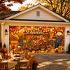 Fall Garage Door Cover 16 x 7 ft Thanksgiving Scarecrow Pumpkin