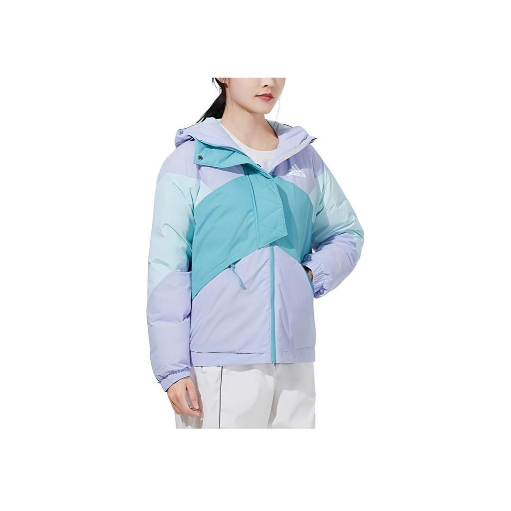 Adidas Womens Color Block Down Jacket Women Jacket Light-Purple GT6546
