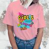 New Girl'S Just Wanna 80S Have Fun T Shirt Girl'S Just Wanna 80S Have Fun Print T-Shirt Female Summer Casual O-Neck Lady Tops