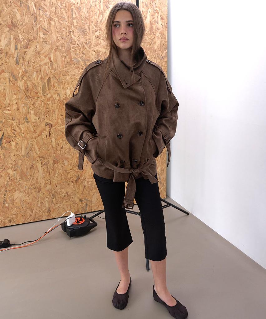 ASURA Authentic Trench Suede Jacket (Brown)
