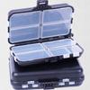 Black Double Layer Fishing Tackle Box Portable Bait Storage Case For Lure Sea Rock Fishing with 9/12 Grids Adjustable Divider