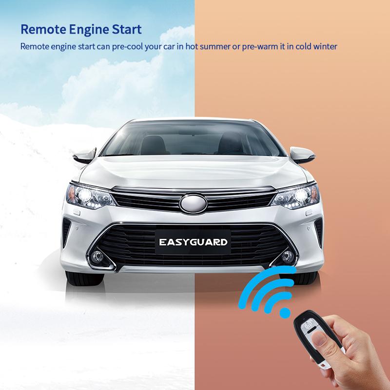 Качественная автомобильная сигнализация Easyguard с пассивным бесключевым доступом, код-сканирующий, автозапуск, запуск кнопкой, NFC-клавиатура, 12В пост. тока