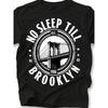 Мужские футболки, Футболка с круглым вырезом No Sleep Till Brooklyn с принтом, Повседневная простая летняя охлаждающая футболка, Подарок для членов семьи