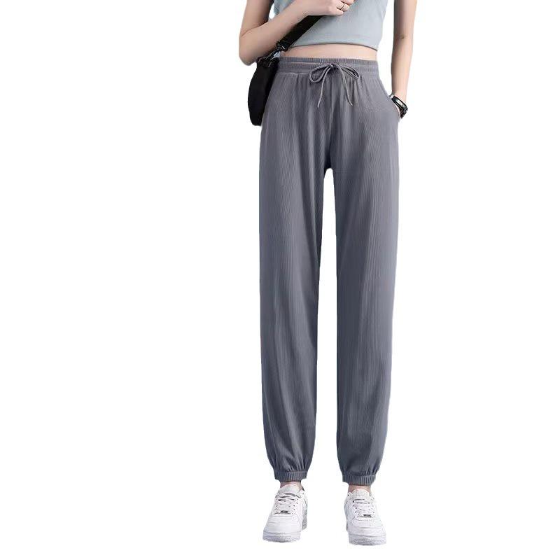 Женские быстросохнущие летние леггинсы Ice Silk — свободные, тонкие, доступны в больших размерах в 2023 году