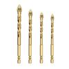 High Hardness Cross Hex Tile Drill Bit Four-Edged Hexagonal Shank Drill Bit Set  Drilling Tool