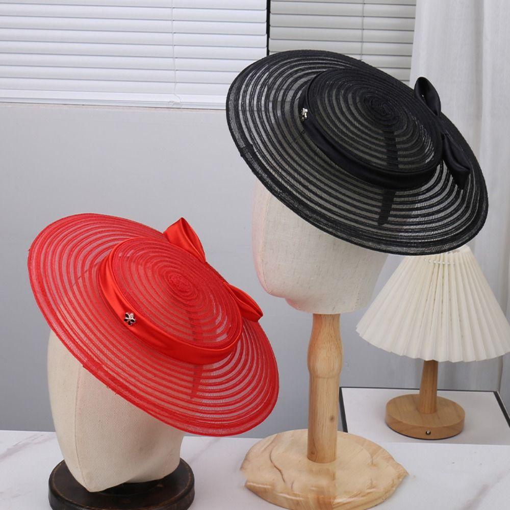 French Vintage Fascinator Hat Exquisite Mesh Pillbox Hat Retro 1920s Hair Accessories Dance Show