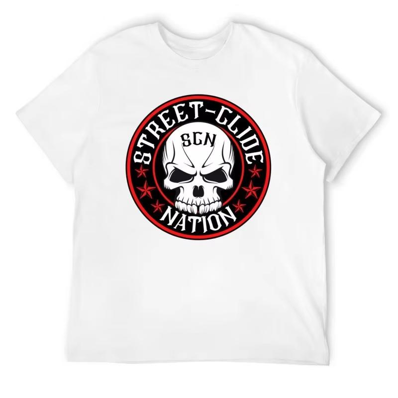 2025 Street Glide Nation T-Shirt Graphic Shirts Customizeds Vintage Anime Shirt Big and Tall T Shirts for Men High Quality Tee