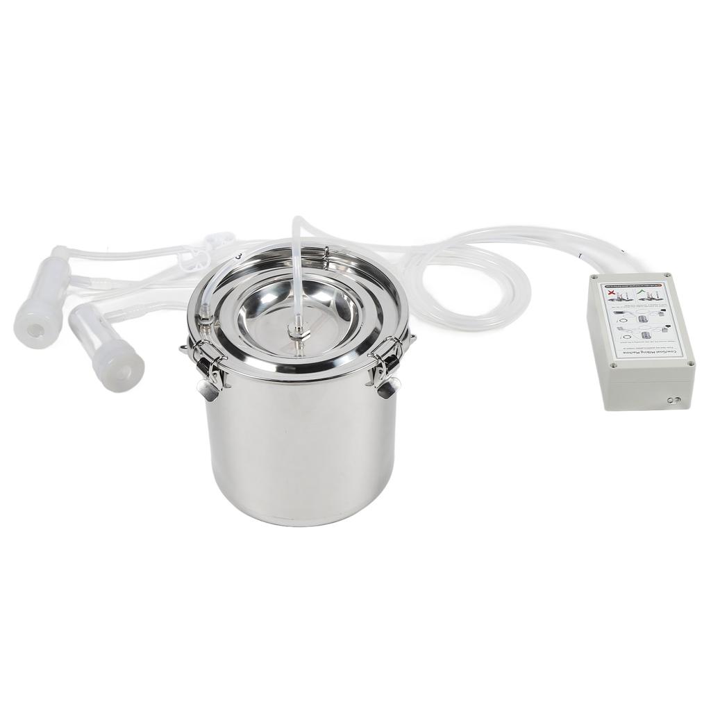 7L Доильный аппарат для коз из нержавеющей стали Портативный пульсирующий вакуумный насос Электрический доильный аппарат