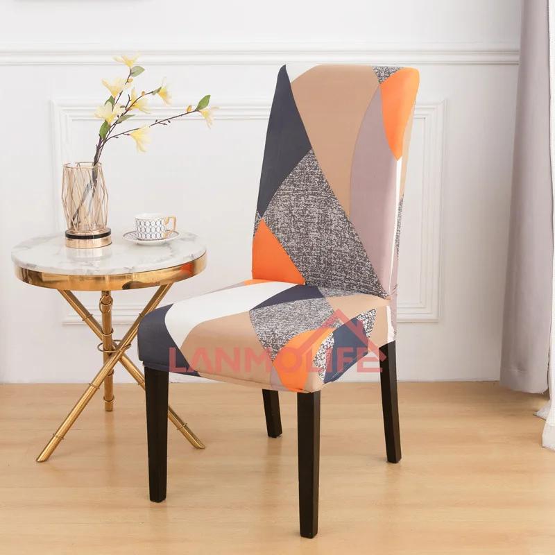 Chair Lanmolife Dining 146pc Room Cover Stretch Print Parsons Chair Covers Spandex Removable Washable Kitchen Chair Covers