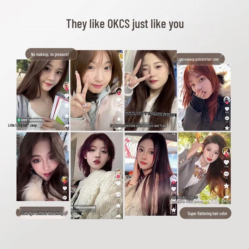 Краска для волос OKCS с растительным экстрактом для закрашивания седины