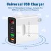 Зарядный адаптер для телефона Type-C USB 4 порта Быстрая зарядка 45 Вт Высокая мощность с цифровым дисплеем Зарядная головка с вилкой US для iPhone для Huawei