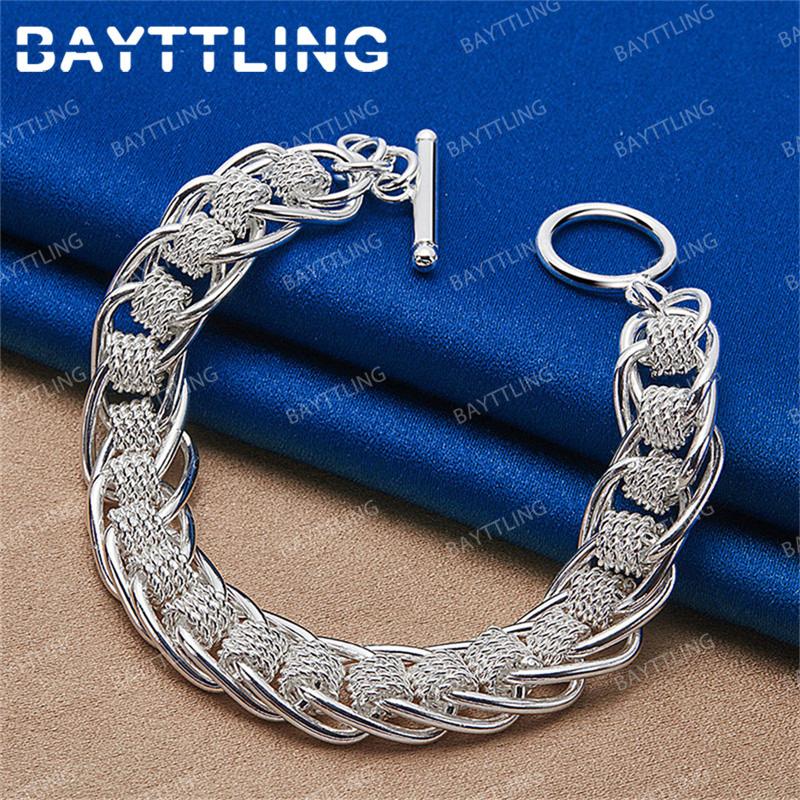 Luxury 925 Sterling Silver Women's Delicate Geometric Knot Bracelet Wedding Party Accessories Fashion Charm Jewelry