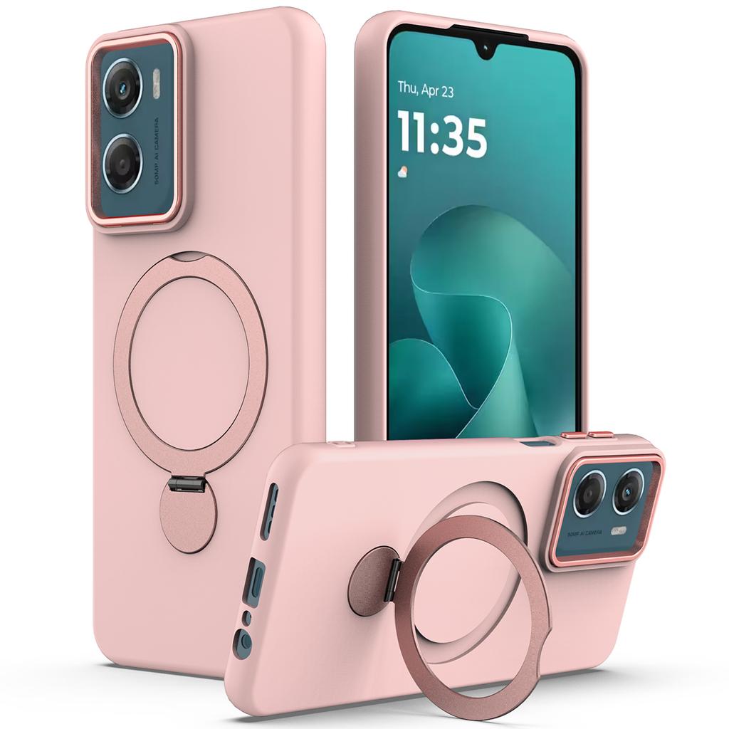 For Motorola Moto G06 Power 4G/Motorola Moto G06 4G Magnetic Case Rotating Ring Kickstand TPU + PC Back Cover