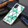 Coque + 2 Verres Trempés pour Samsung Galaxy A04s-A13 5G, Slim Souple Motif Marbre Turquoise Antichoc