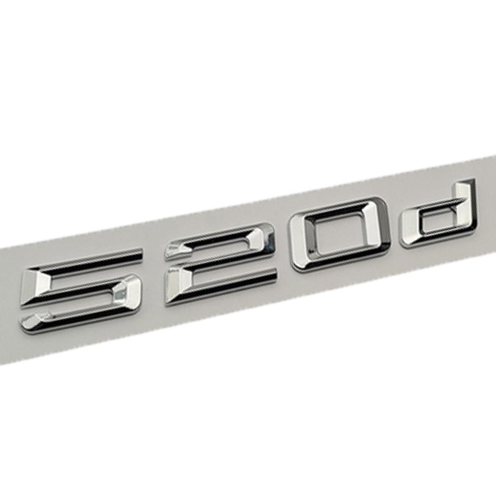 3D ABS Letters For Cars Trunk Logo Badge Sticker For BMW E60 E39 F10 F11 E61 F07 G30 520i 520d Logo Adhesives Accessories