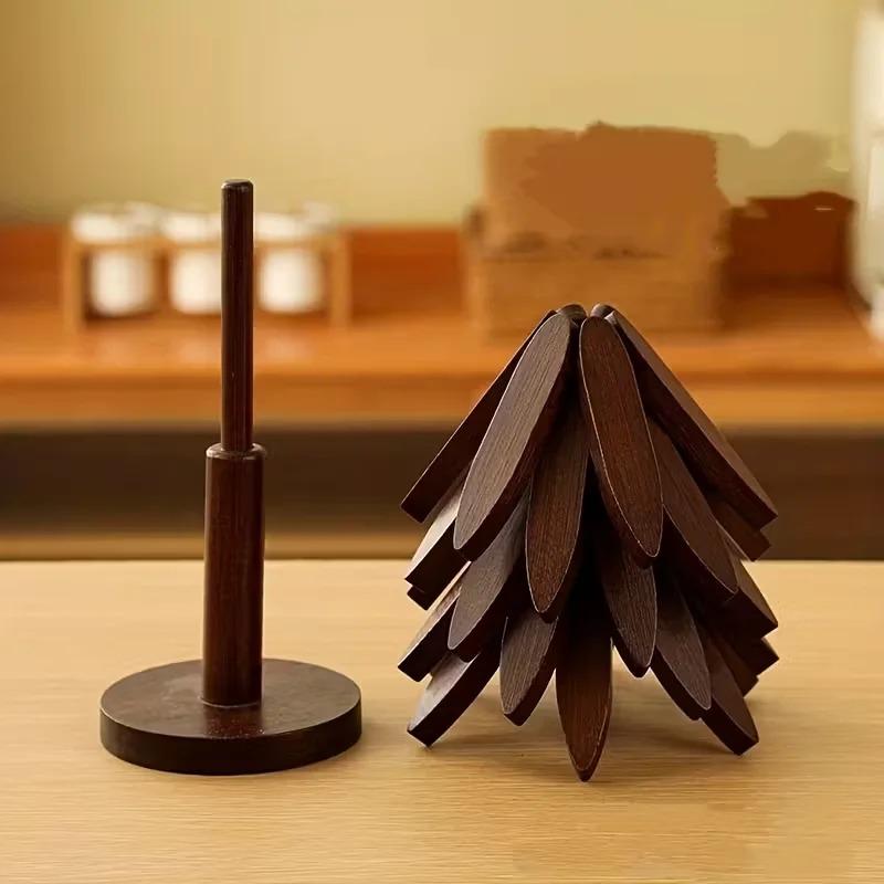 3/4/5 шт. Подставка в виде дерева, Бамбуковые деревянные подставки, Декоративная, Защита от ожогов, Термостойкая настольная подставка, Подставка, Деревянные подставки, Подставка для кастрюли