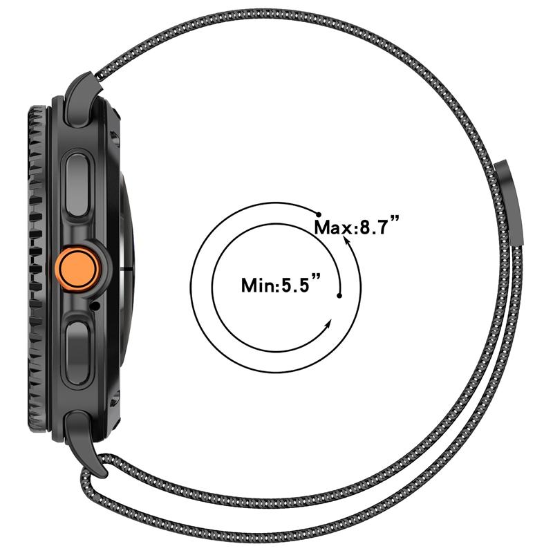 Магнитный металлический ремешок для Samsung Galaxy Watch Ultra2 из нержавеющей стали, сменный браслет
