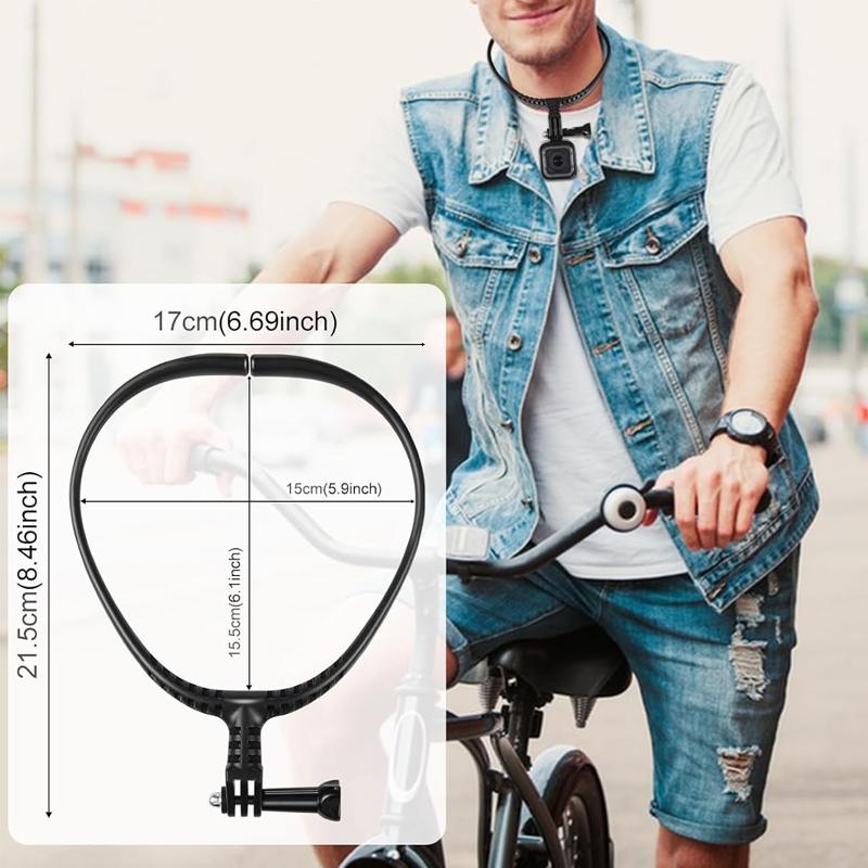 Регулируемый держатель для ожерелья на шею для GoPro Hero 12 11 10 9 8 7 6 5 4 Insta360 X2 X3 DJI Osmo аксессуары для экшн-камер