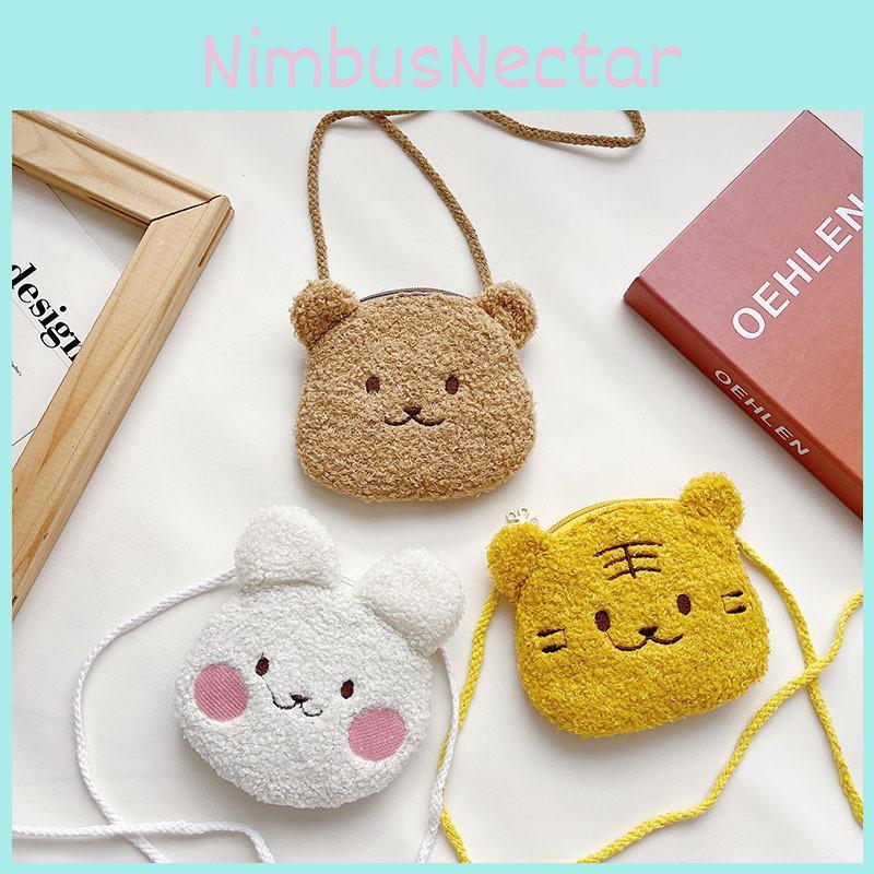 2021 New Sheepskin Children's Coin Purse Cute Girls' Shoulder Bag Trendy Single-shoulder Bag
