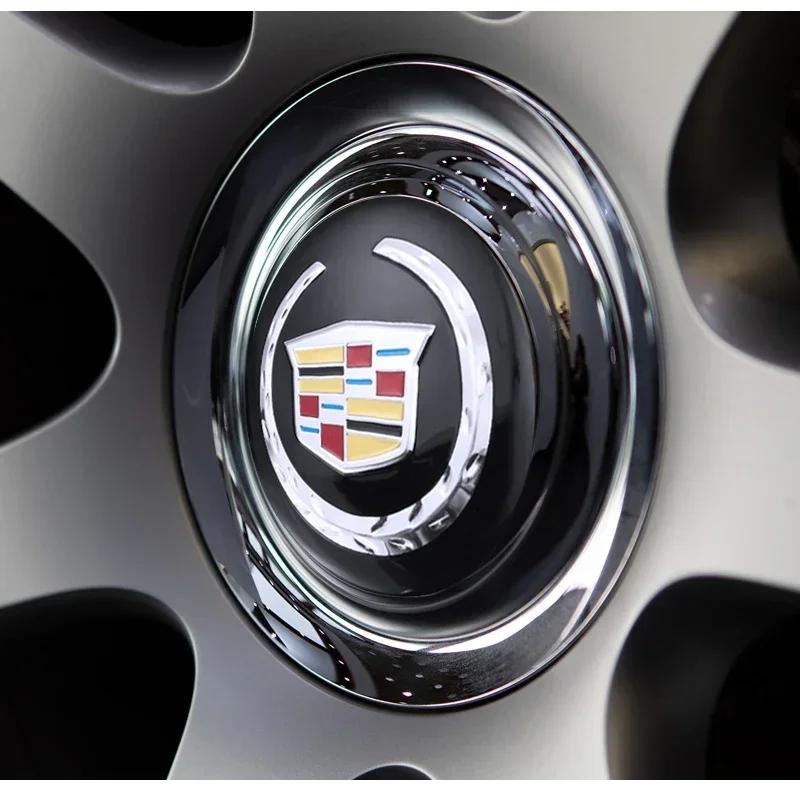 60/65mm Car Wheel Hub Center Emblem Stickers For Cadillac ATS CTS DTS STS SLS XLR Seville CT6 Escalade Exterior Accessories