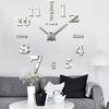 Modern Numbers Letters 3D Wall Clock Sticker DIY Living Room Art Hanging Decor